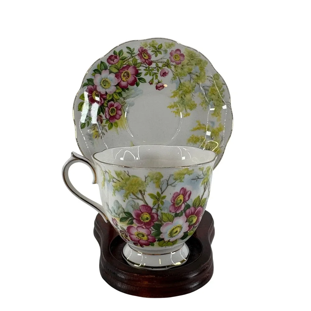 Royal‎ Albert Bone China Tea Saucer Flower of the Month Series June England 1970